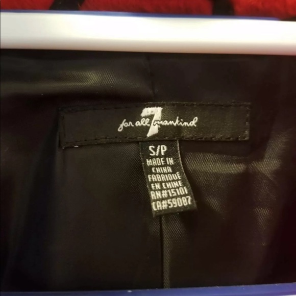 7 for all mankind red faux fur coat